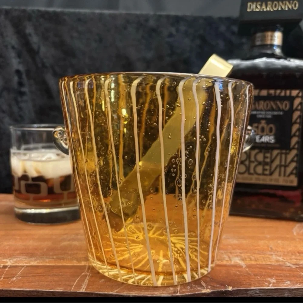 Vintage Murano Venini for Disaronno hand-blown art glass ice bucket Circa 1960’s
